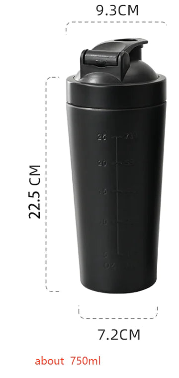 Vaso Mezclador de Proteínas de Acero Inoxidable